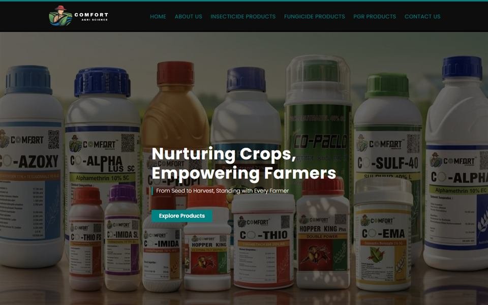 Comfort Agri Science – Corporate Website project