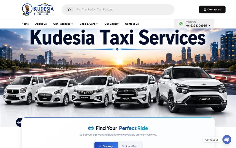 Kudesia Taxi Services – Business Website project