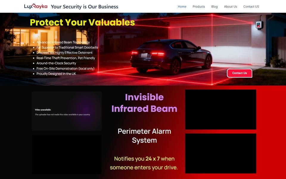 Luxrayka – Business Website project