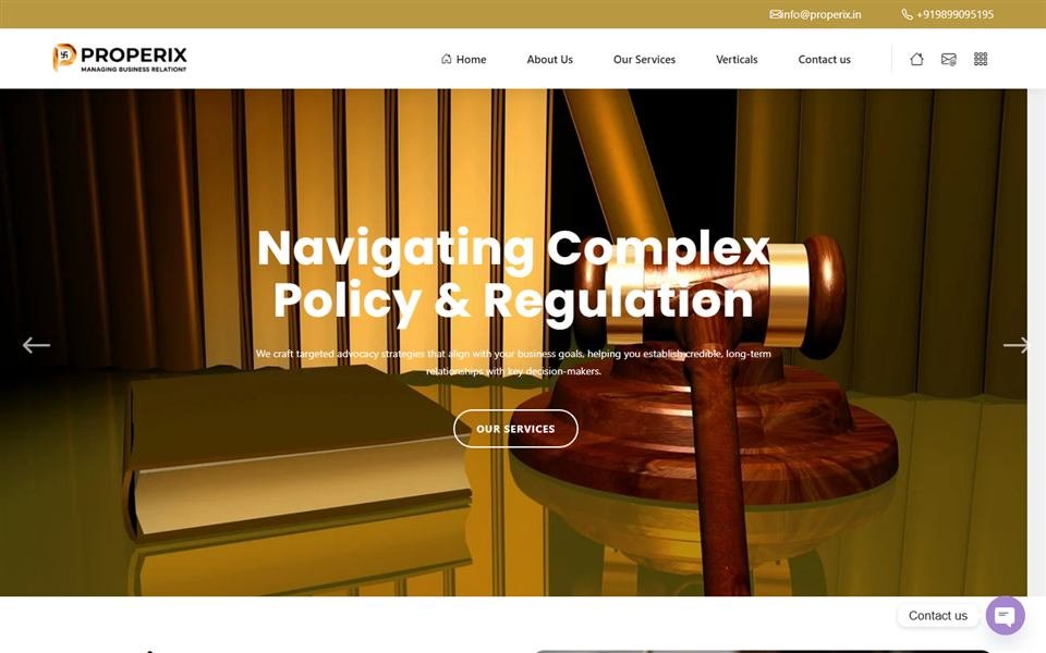 Properix – Corporate Website project